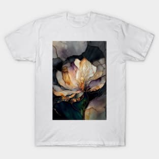 Serene Lotus - Abstract Alcohol Ink Resin Art T-Shirt